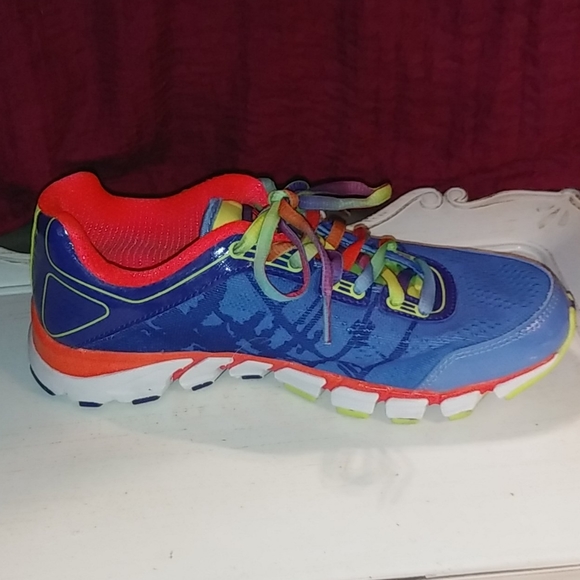 Fila NEON Rainbow Memory Foam Turbo Fuel Running Shoes EUC - Picture 5 of 8